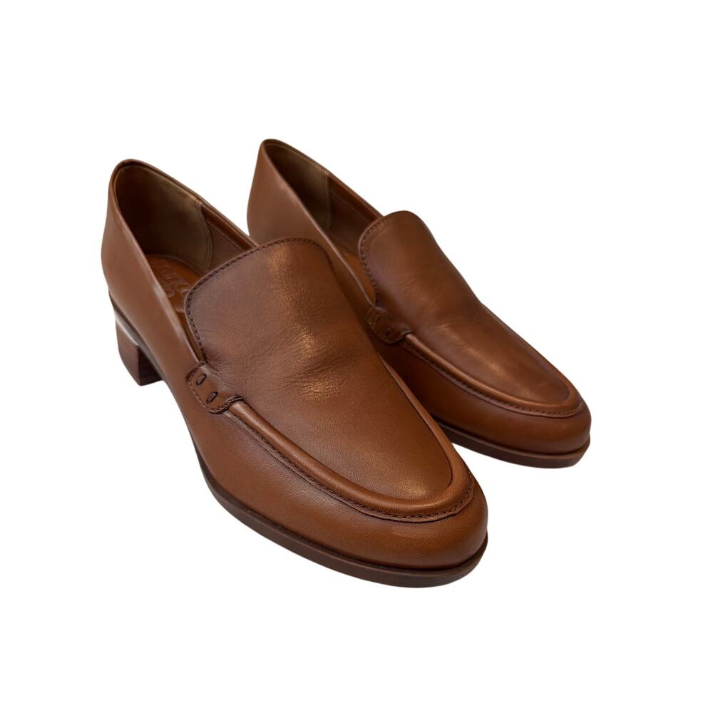 Franco Sarto Women’s Newbocca Loafer Cognac Leather Size 7.5 M
